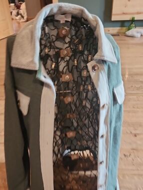 ODDY Two-Tone Green & Cream  Jacket